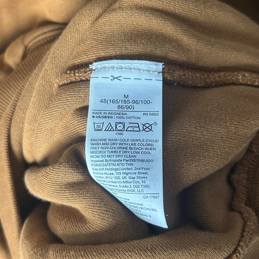 YZY Yeezy Gap Perfect Hoodie Camel Brown Double Layer Heavyweight Size M - Picture 7 of 8